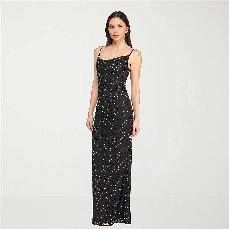 Trixxi Womens Juniors Square Neck Sleeveless Embellished Bodycon Dress