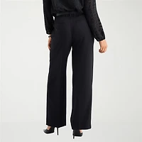 Liz Claiborne Charlotte Womens Tall Wide Leg Mid Rise Trouser