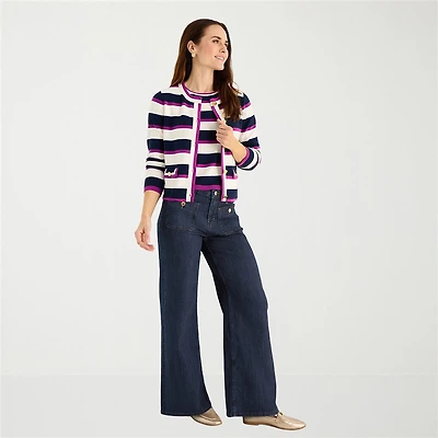 Liz Claiborne Womens Tall Mid Rise Wide Leg Jean