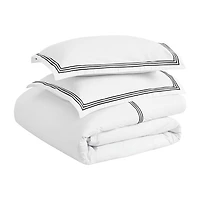 SUPERIOR® Brandon Embroidered Cotton Modern Duvet Cover
