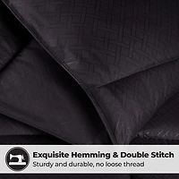 SUPERIOR® Striped All Season Plush Reversible Down Alternative Hypoallergenic Comforter