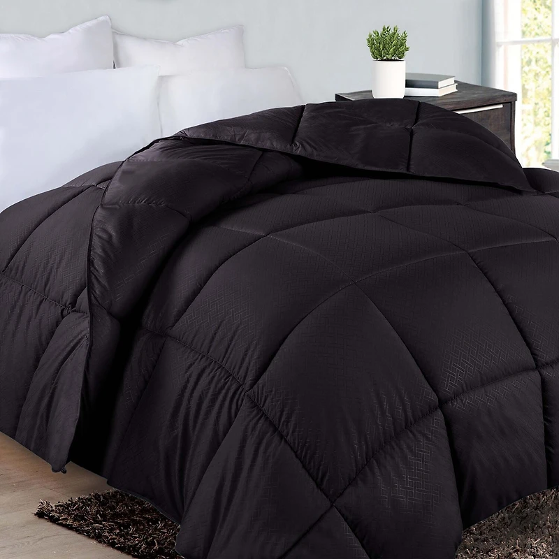 SUPERIOR® Striped All Season Plush Reversible Down Alternative Hypoallergenic Comforter