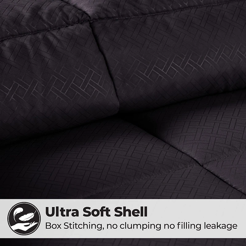 SUPERIOR® Striped All Season Plush Reversible Down Alternative Hypoallergenic Comforter
