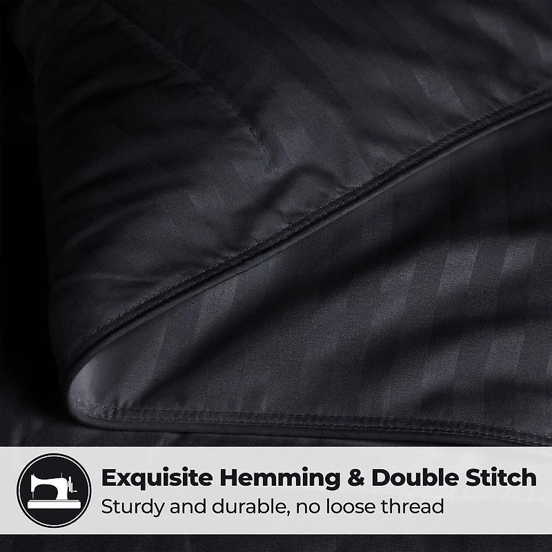 SUPERIOR® Striped All Season Plush Reversible Down Alternative Hypoallergenic Comforter