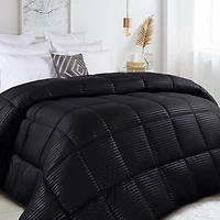 SUPERIOR® Striped All Season Plush Reversible Down Alternative Hypoallergenic Comforter