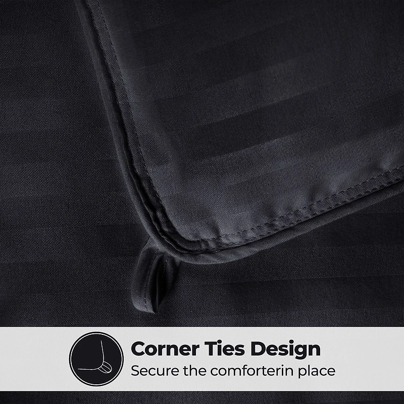 SUPERIOR® Striped All Season Plush Reversible Down Alternative Hypoallergenic Comforter