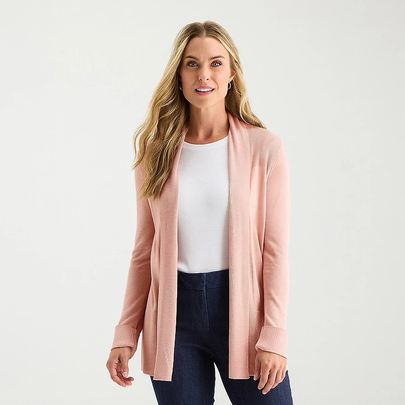 Liz Claiborne Womens Long Sleeve Layered Sweater