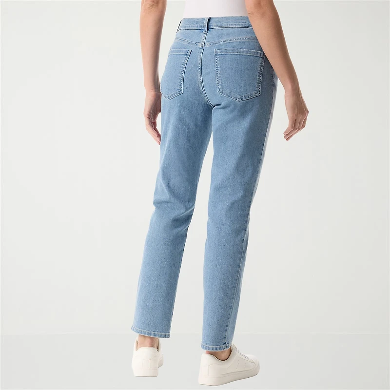 Gloria Vanderbilt Amanda Womens High Rise Stretch Fabric Tapered Leg Jean