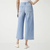Gloria Vanderbilt Womens Wide Leg High Rise Cropped Pant