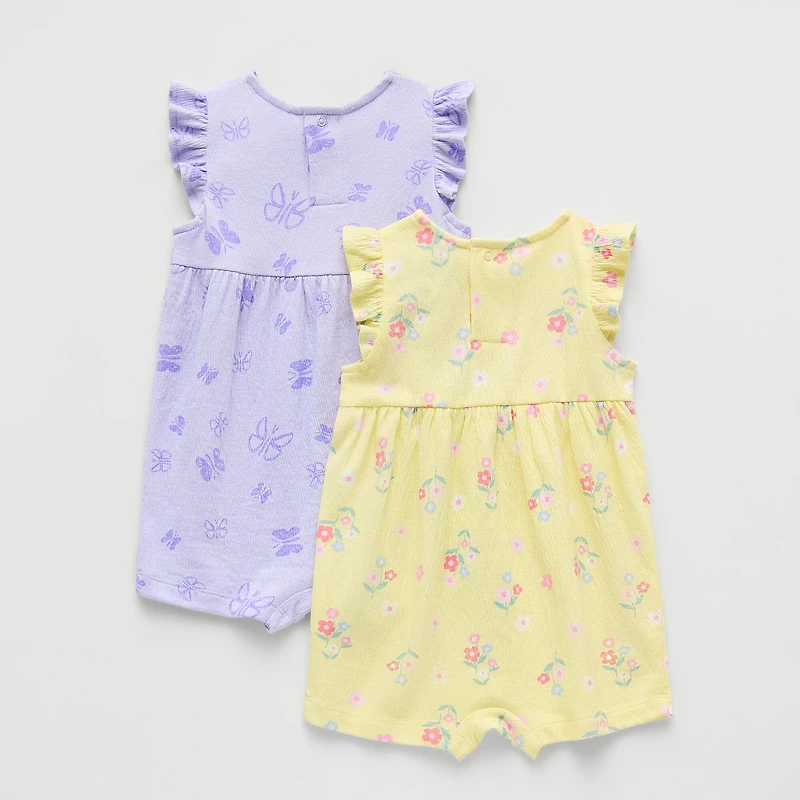 Okie Dokie Baby Girls Sleeveless 2-pc. Romper