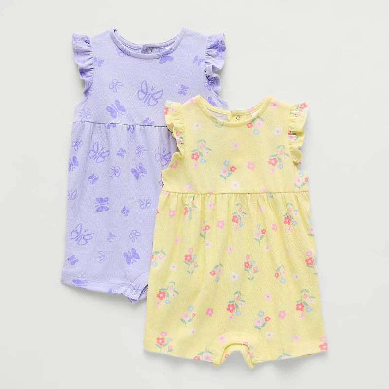Okie Dokie Baby Girls Sleeveless 2-pc. Romper