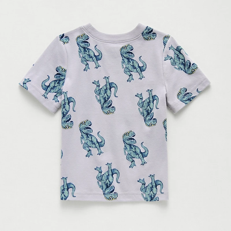 Okie Dokie Toddler & Little Boys Crew Neck Short Sleeve Regular Fit Graphic T-Shirt