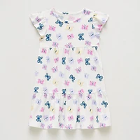 Thereabouts Little Girls Short Sleeve Flutter A-Line Dress
