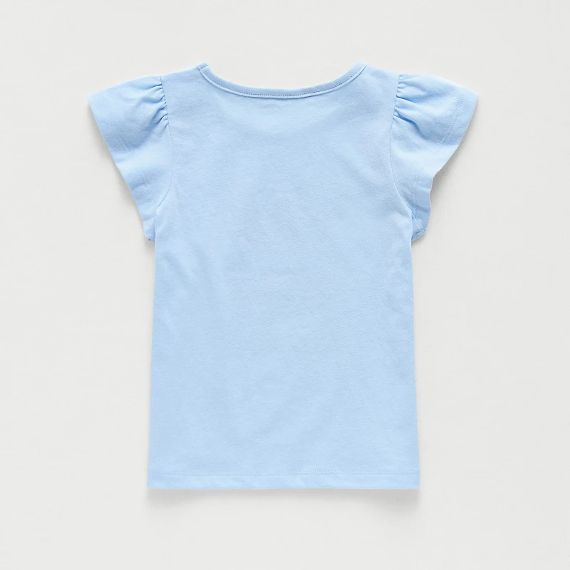 Thereabouts Little Girls Crew Neck Short Sleeve Regular Fit Graphic T-Shirt