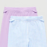 Thereabouts Little & Big Kid Girls Easy-on + Easy-off Seated Wear 24" 2-pc. Full Length Leggings