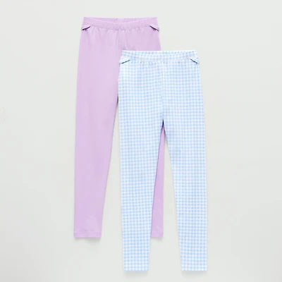 Thereabouts Little & Big Kid Girls Easy-on + Easy-off Seated Wear 24" 2-pc. Full Length Leggings
