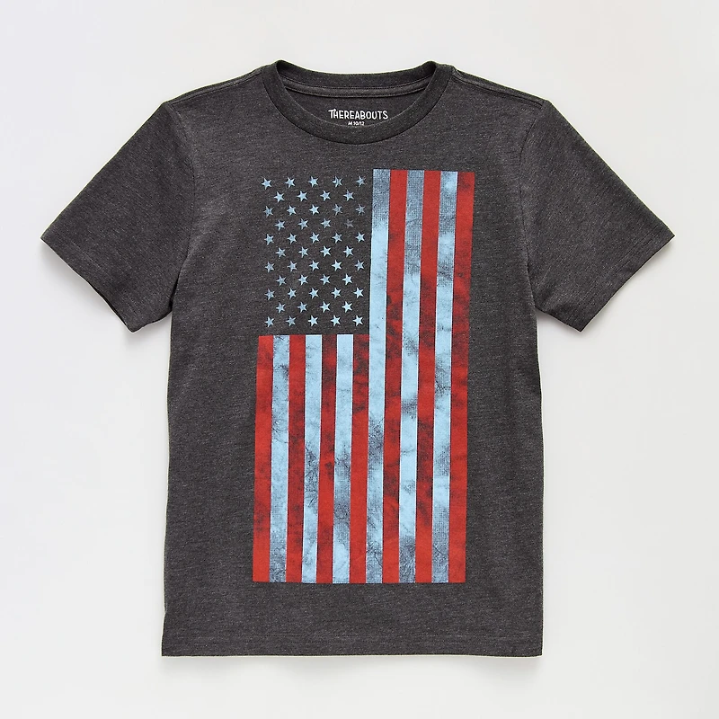 Thereabouts Little & Big Kid Boys Crew Neck Short Sleeve Regular Fit Graphic T-Shirt