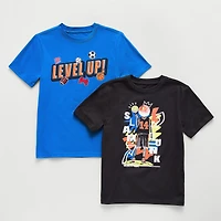 Xersion Little & Big Kid Boys Crew Neck Short Sleeve Regular Fit Graphic T-Shirt 2pc.