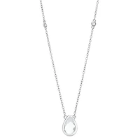 Womens Genuine Topaz Sterling Silver 18 Inch Pendant Necklace