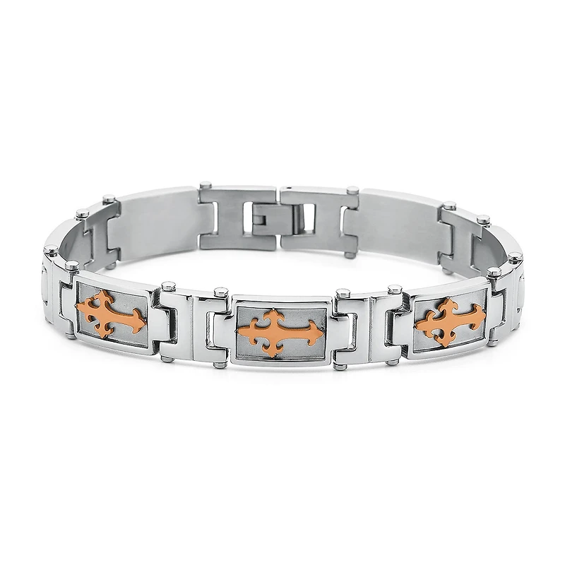 Men's Cross Bracelet Stainless Steel
