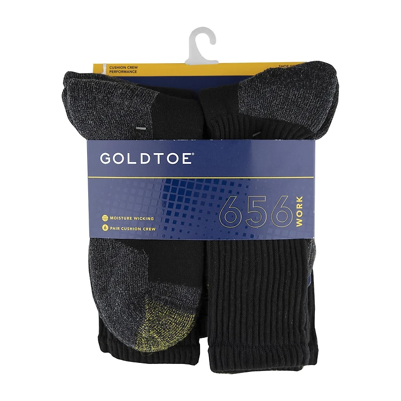 Gold Toe Work Mens 6 Pair Crew Socks
