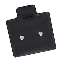 Toc 1 CT. Cubic Zirconia 10K Gold 5mm Heart Stud Earrings