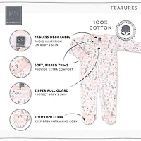 The Peanutshell Baby Girls 3-pc. Floral Sleep and Play