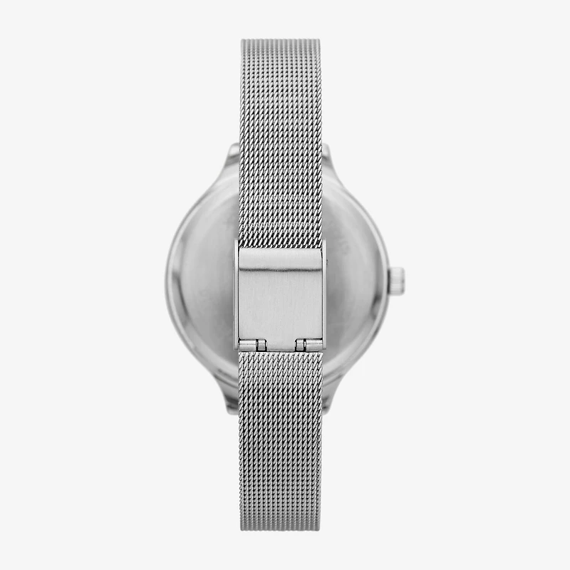 Ladies Sets Womens Crystal Accent Silver Tone Stainless Steel 5-pc. Watch Boxed Set Fmdjset324