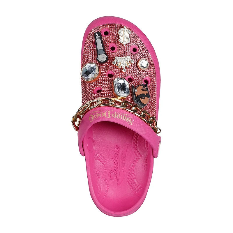 Skechers Snoop Arch Fit Footsteps Rolling N Gold Womens Round Closed Toe Clogs
