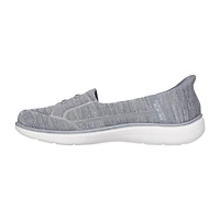Skechers Hands Free Slip-Ins On The Go Flex Radiant Dreaming Womens Moc Closed Toe Slip-On Shoe Wide Width