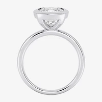 (F / Si1) Womens 3 CT. Lab Grown White Diamond 10K Gold Cushion Solitaire Engagement Ring