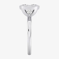 (F / Si1) Womens 3 CT. Lab Grown White Diamond 10K Gold Cushion Solitaire Engagement Ring