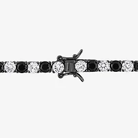 Mens Lab Created Multi Color Sapphire Sterling Silver 9 Inch Tennis Bracelet