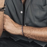 Mens Lab Created Sapphire Sterling Silver 9 Inch Tennis Bracelet