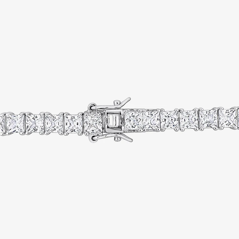 Mens Lab Created Sapphire Sterling Silver 9 Inch Tennis Bracelet