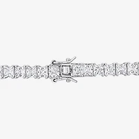 Mens Lab Created Sapphire Sterling Silver 9 Inch Tennis Bracelet