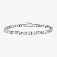 Mens Lab Created Sapphire Sterling Silver 9 Inch Tennis Bracelet