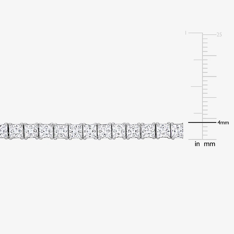 Mens Lab Created Sapphire Sterling Silver 9 Inch Tennis Bracelet
