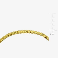 Mens 18K Gold Over Silver Titanium Stretch Bracelet