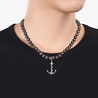Mens Sterling Silver 19 Inch Strand Necklace