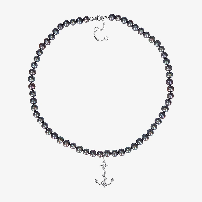 Mens Sterling Silver 19 Inch Strand Necklace