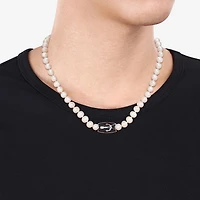 Mens Sterling Silver 19 Inch Strand Necklace