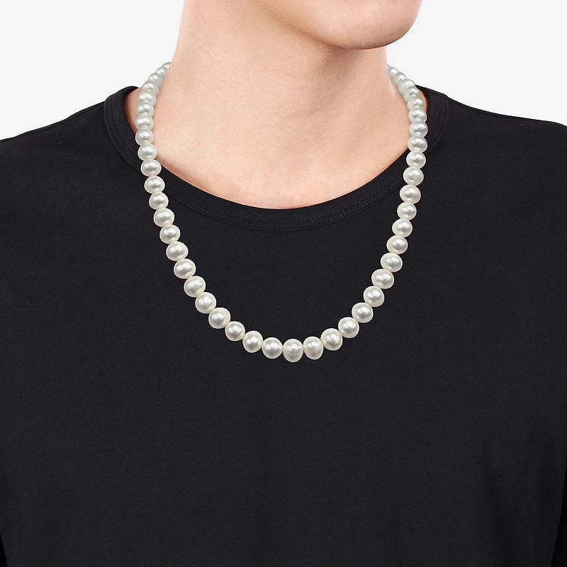 Mens Sterling Silver 20 Inch Strand Necklace