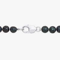 Mens Dyed Black Cultured Freshwater Pearl Sterling Silver 2-pc. Jewelry Set