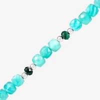 Silpada Womens Green Amazonite Sterling Silver 40 Inch Beaded Necklace