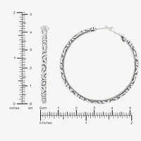 Silpada Womens Sterling Silver 42.3mm Round Hoop Earrings