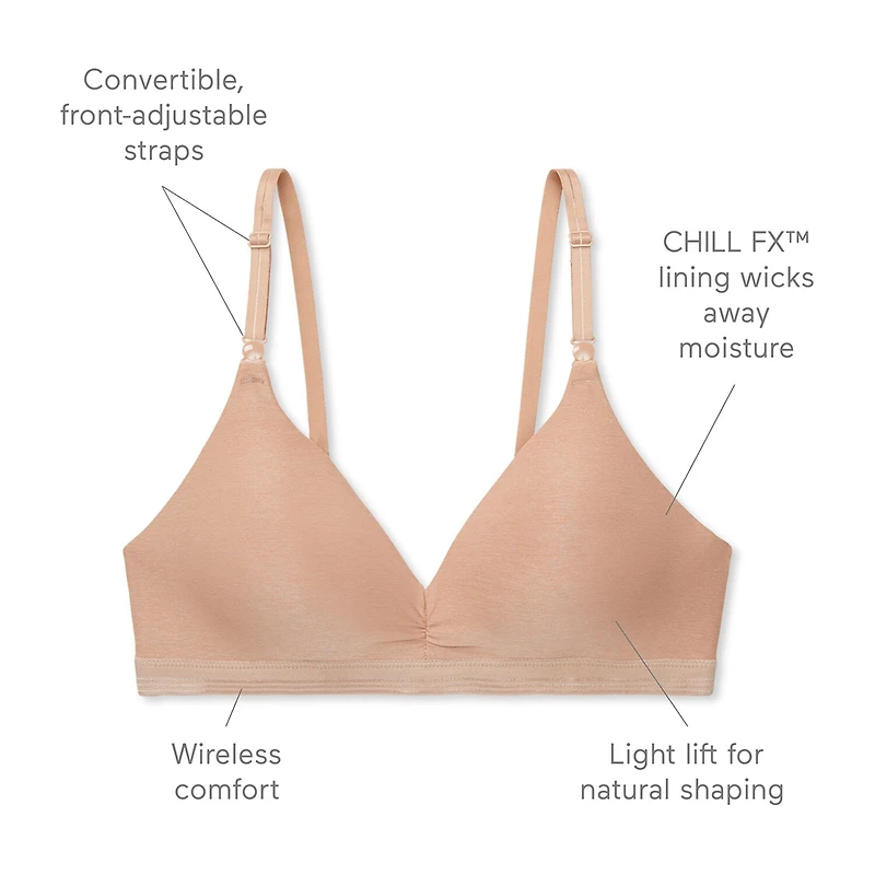 Warners® Play It Cool® Stay Cool and Dry Wireless Lift Comfort Bra RN3281A
