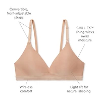 Warners® Play It Cool® Stay Cool and Dry Wireless Lift Comfort Bra RN3281A
