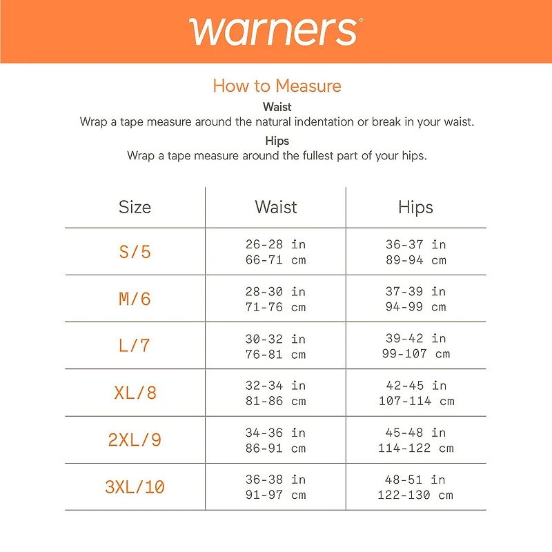 Warners® No Pinching, Problems® Tailored Hi-Cut Panty- 5138