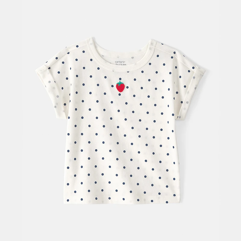 Carter's Toddler Girls Round Neck Short Sleeve T-Shirt